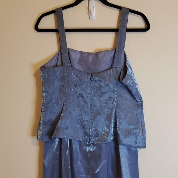 Alex-evenings Women's Silver and Grey Dress - Picture 4 of 8